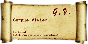Gergye Vivien névjegykártya
